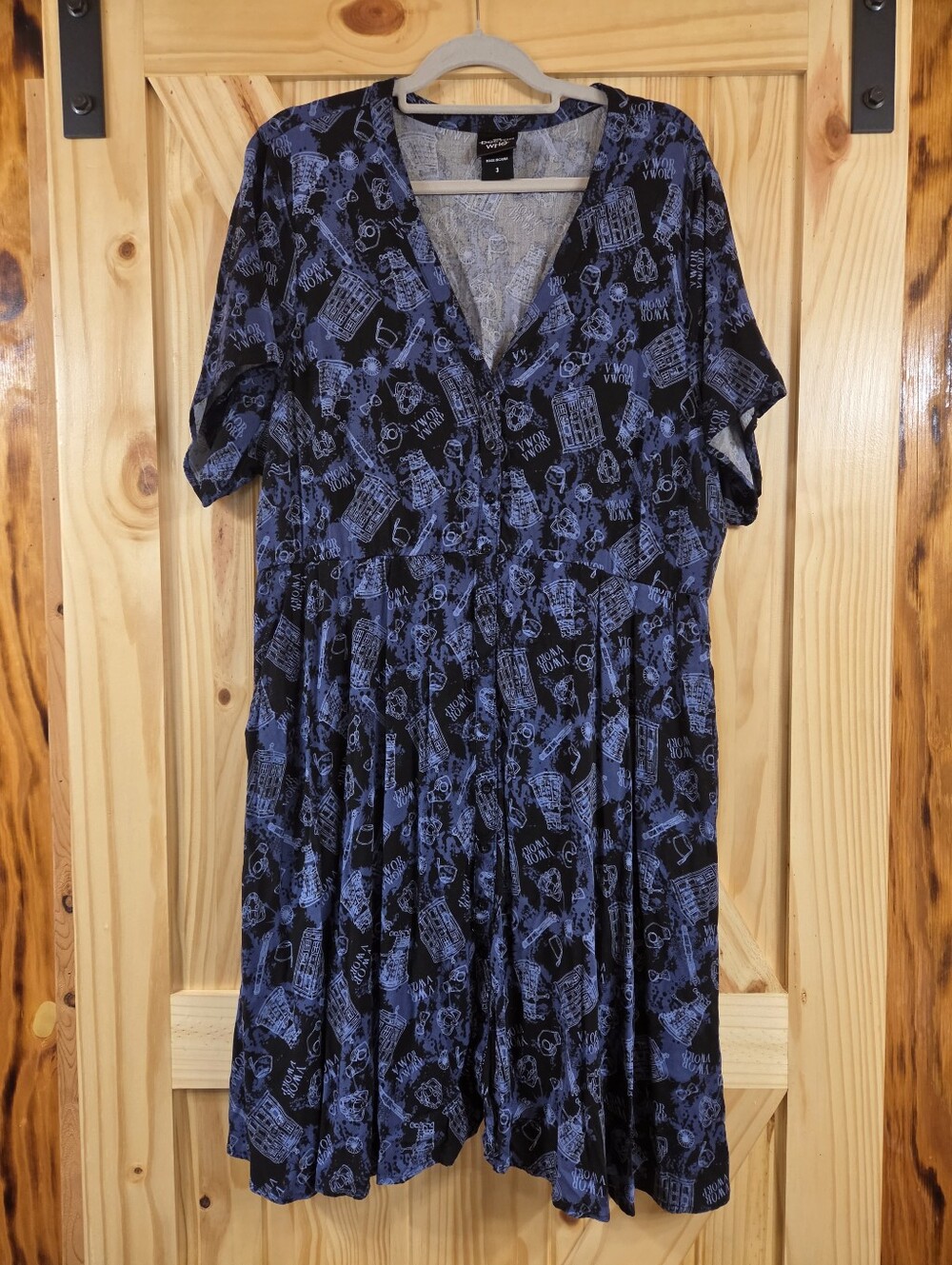 Doctor Who Blue Button Down Dress